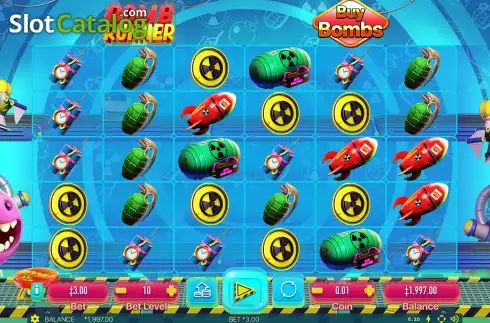 Game Screen. Bomb Runner slot