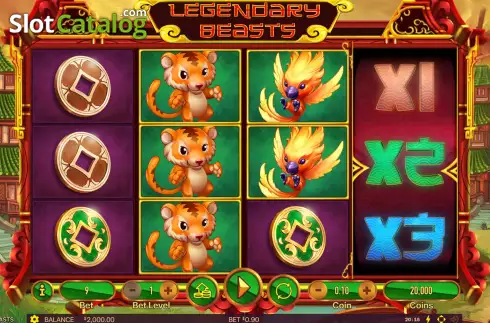 Game Screen. Legendary Beasts slot