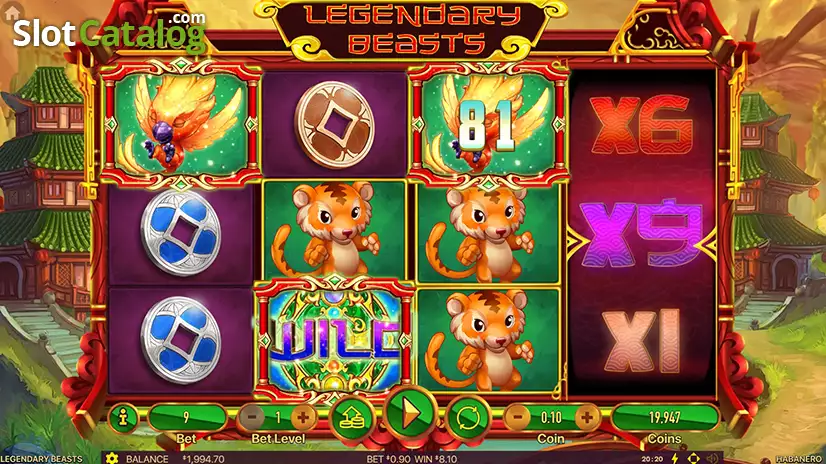 Legendary Beasts Multiplier Win Screen