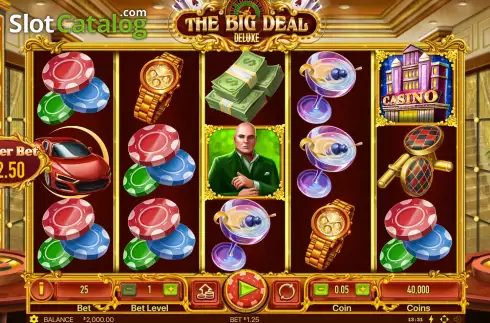 Game Screen. The Big Deal Deluxe slot