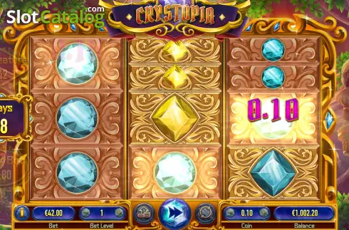 Free Spins Win Screen 3. Crystopia slot