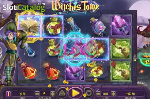 Skärmdump7. Witches Tome slot