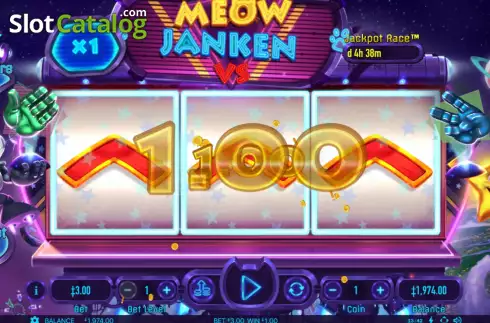 Win  screen. Meow Janken slot