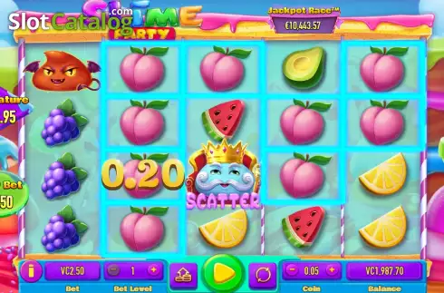 Win Screen. Slime Party slot