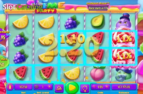 Win Screen 3. Slime Party slot