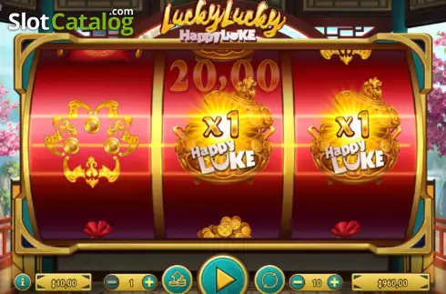 Win screen. Lucky Lucky Happy Luke slot