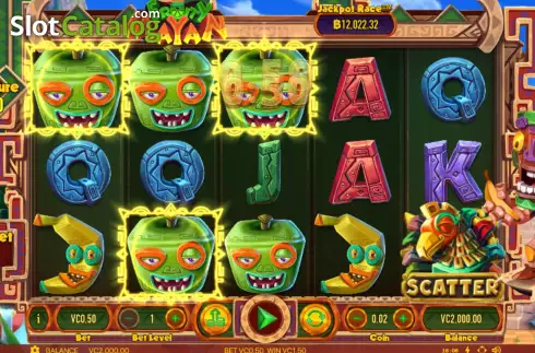 Win screen. Fruity Mayan slot