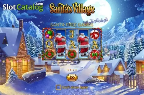 Intro Game screen. Santa's Village slot