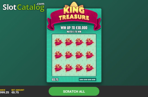画面2. King Treasure (キング・トレジャー) カジノスロット