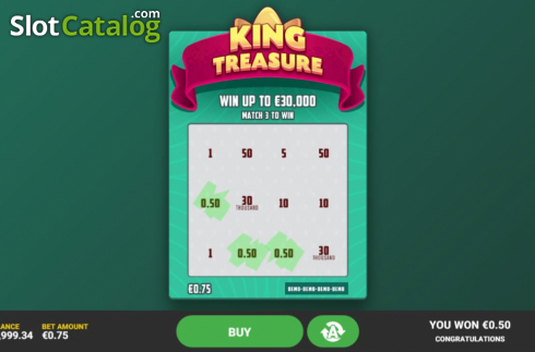 画面4. King Treasure (キング・トレジャー) カジノスロット