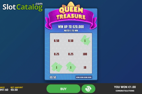 Schermo4. Queen Treasure slot
