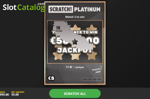画面3. Scratch Platinum (スクラッチ・プラチナム) カジノスロット