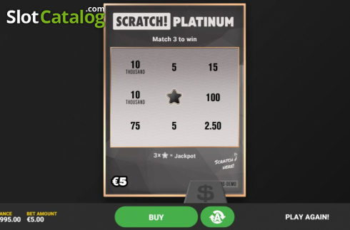 画面4. Scratch Platinum (スクラッチ・プラチナム) カジノスロット