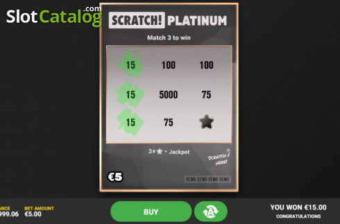 画面5. Scratch Platinum (スクラッチ・プラチナム) カジノスロット