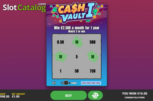 Ekran5. Cash Vault I yuvası