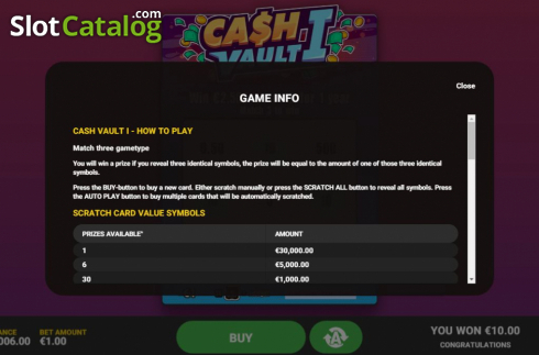 Bildschirm6. Cash Vault I slot