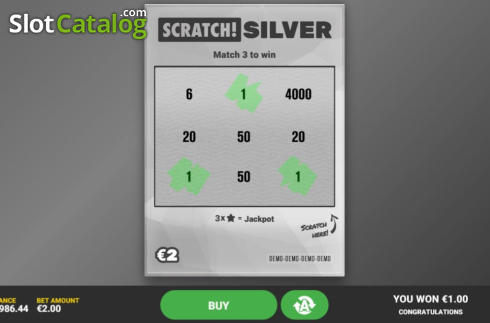 画面4. Scratch Silver (スクラッチ・シルバー) カジノスロット