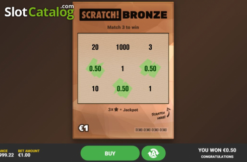 画面4. Scratch Bronze (スクラッチ・ブロンズ) カジノスロット