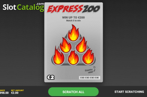 画面2. Express 200 (イクスプレス200) カジノスロット