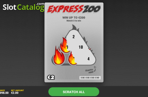 Game Screen 2. Express 200 slot