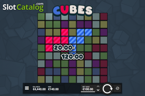Win Screen. Cubes slot