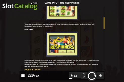 Features 2. The Respinners slot