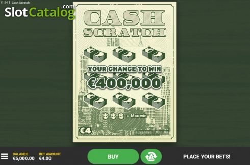 Game Screen 1. Cash Scratch slot