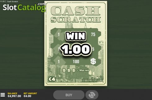 Win Screen 2. Cash Scratch slot