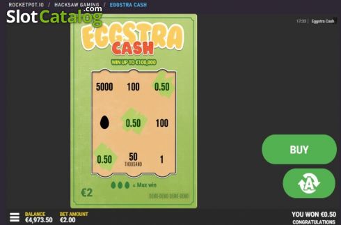 Skärmdump3. Eggstra Cash slot