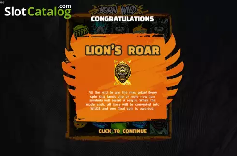 Lion's Roar 1. Born Wild slot
