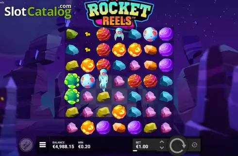 Feature Screen. Rocket Reels slot