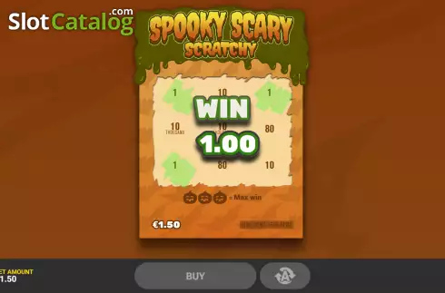 Win screen 2. Spooky Scary Scratchy slot