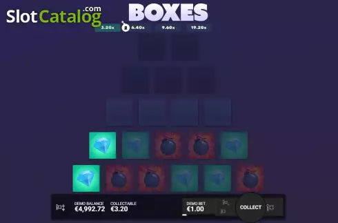 Game screen 3. Boxes slot