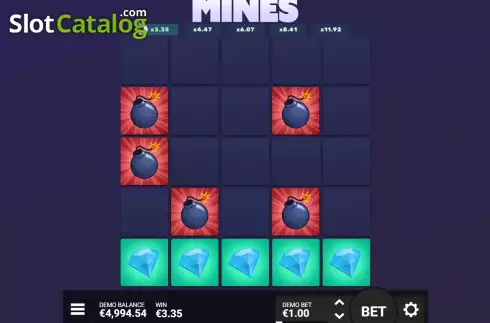 画面8. Mines (Hacksaw Gaming) カジノスロット