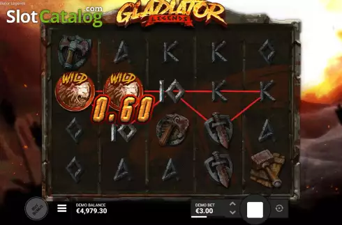 Win Screen 1. Gladiator Legends slot
