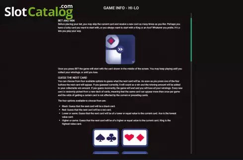 Schermo5. Hi-Lo (Hacksaw Gaming) slot
