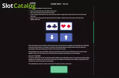画面6. Hi-Lo (Hacksaw Gaming) カジノスロット