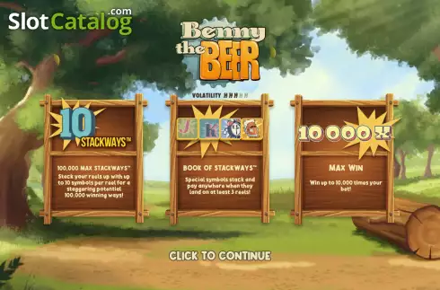 Start Screen. Benny The Beer slot