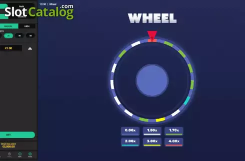 Game screen. Wheel (Hacksaw Gaming) slot