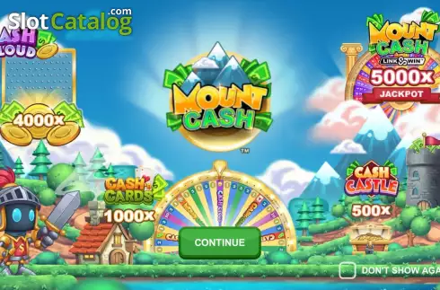 Start Screen. Mount Cash slot