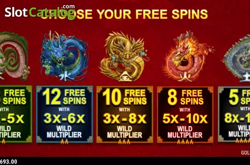 Free Spins 1. Golden Dragons (Hammertime) slot