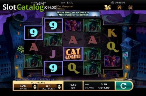 Win screen 3. Cat Gangster slot