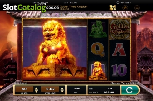 Win screen 3. Golden Three Kingdom slot