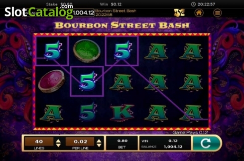 Win screen 1. Bourbon Street Bash slot