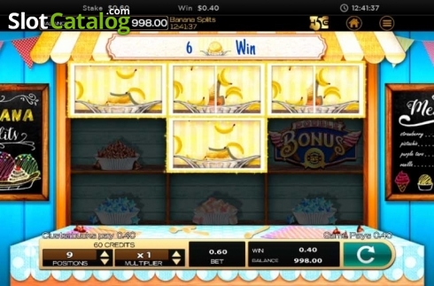 Win Screen 1. Banana Splits slot