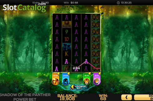 Win Screen 1. Shadow of the Panther Power Bet slot