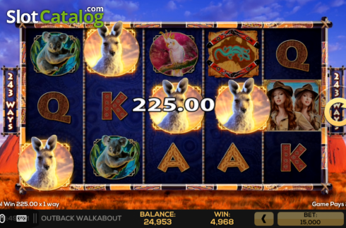 Win Screen 2. Outback Walkabout slot