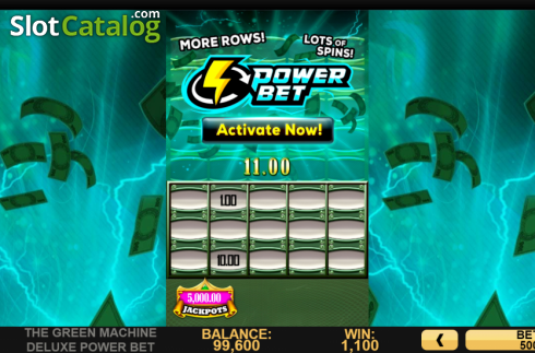 Skärmdump3. Green Machine Deluxe Power Bet slot