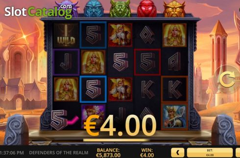 Win Screen 1. Defenders of the Realm slot