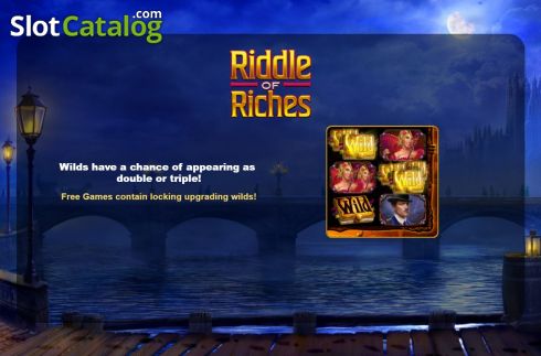 Start Screen. Riddle of Riches slot
